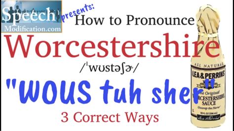 Aug 29, 2013 · 0:00 / 3:14 How to Pronounce WORCESTERSHIRE -- AMERICAN ENGLISH PRONUNCIATION Rachel's English 5.28M subscribers Join Subscribe Subscribed 8.1K Save 1.5M views 10 years ago How to Say ... in... 